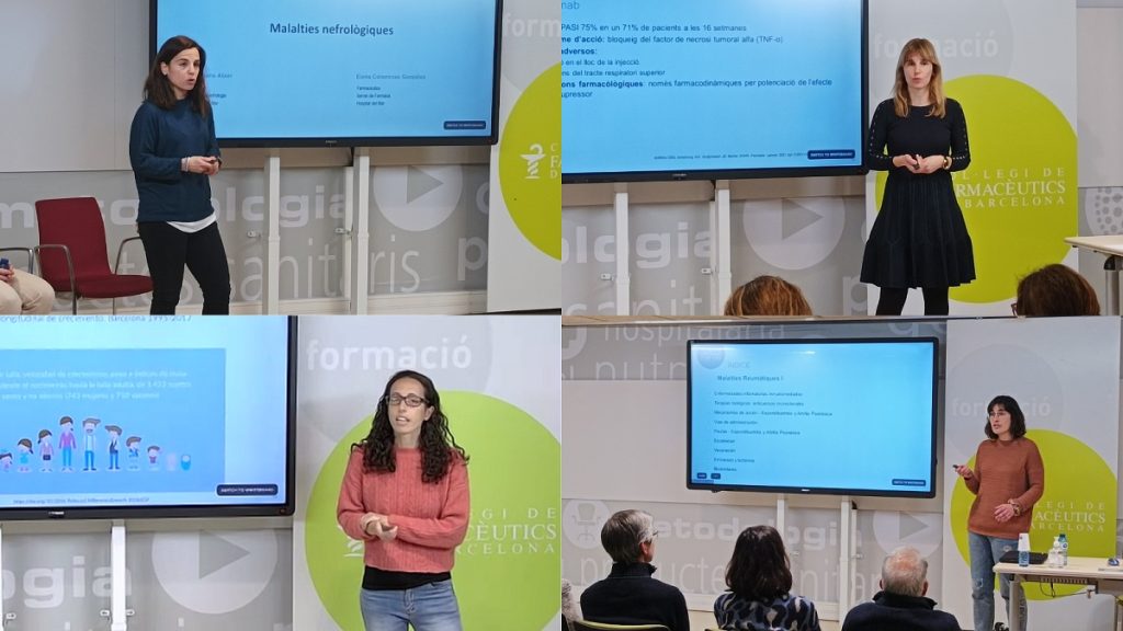 Primera fila, de izquierda a derecha: Laia Sans y Elena Colominas. Segunda fila, de izquierda a derecha: Sandra Ortigosa y Núria Carballo.