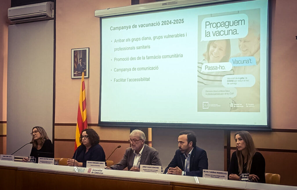 D'esquerra a dreta: Anna Coma, Montse Martínez, Esteve Fernández, Jordi Casas, Sílvia Fariñas.