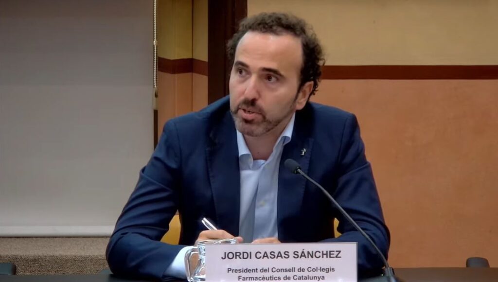El president del Consell de Col·legis Farmacèutics de Catalunya, Jordi Casas