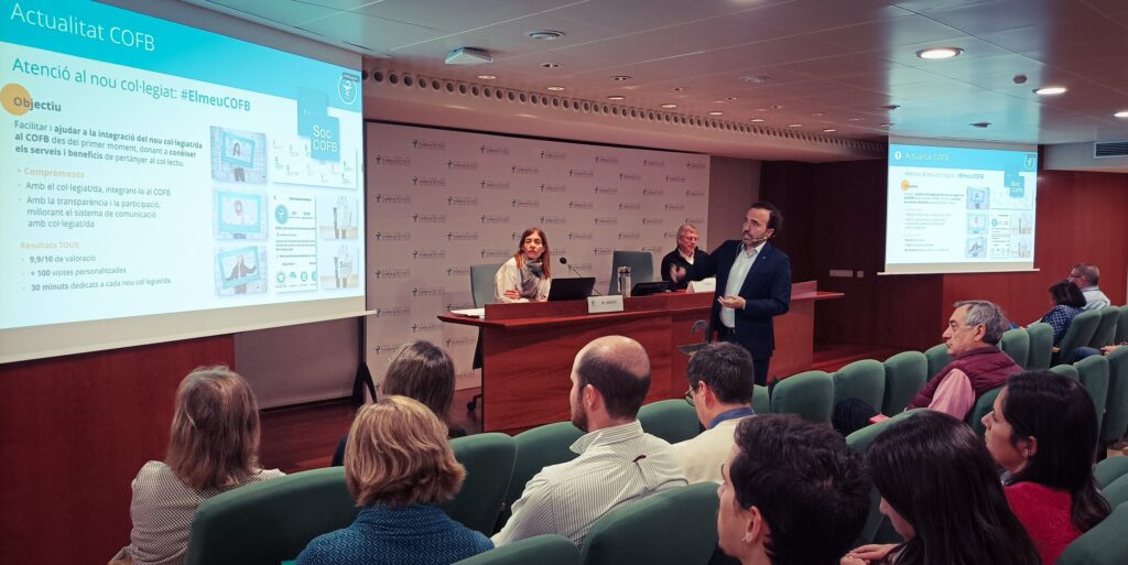 El president del COFB, Jordi Casas, durant la presentació de l’Informe de Presidència.