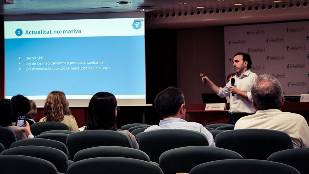 El president del COFB, Jordi Casas, presentant l’Informe de Presidència a la Junta General Ordinària.