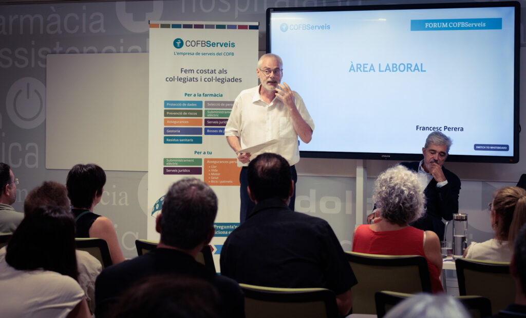 Actualització sobre nòmines, jubilació activa i compravenda de farmàcies, dins del cicle de conferències Fòrum COFBServeis