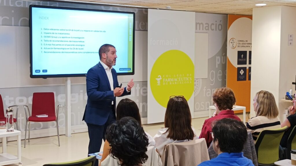 Jesús Pérez va destacar la incompatibilitat entre alguns tractaments oncològics i productes naturals per la pell.