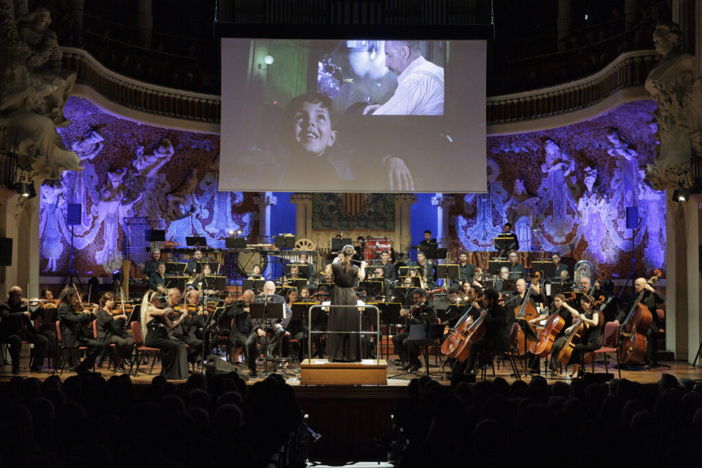 Un moment de l'actuació musical de la Banda Simfònica del Vallès, interpretant Cinema Paradiso.