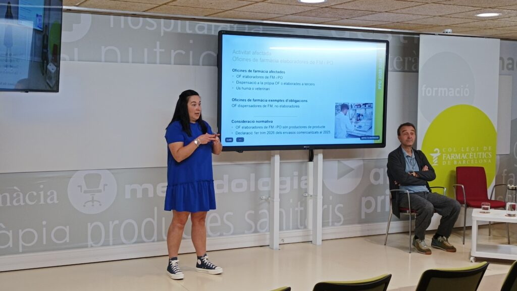 Els passos a seguir per les farmàcies en relació al Reial decret 1055/2022 van ser descrits per Lorena Rivera.