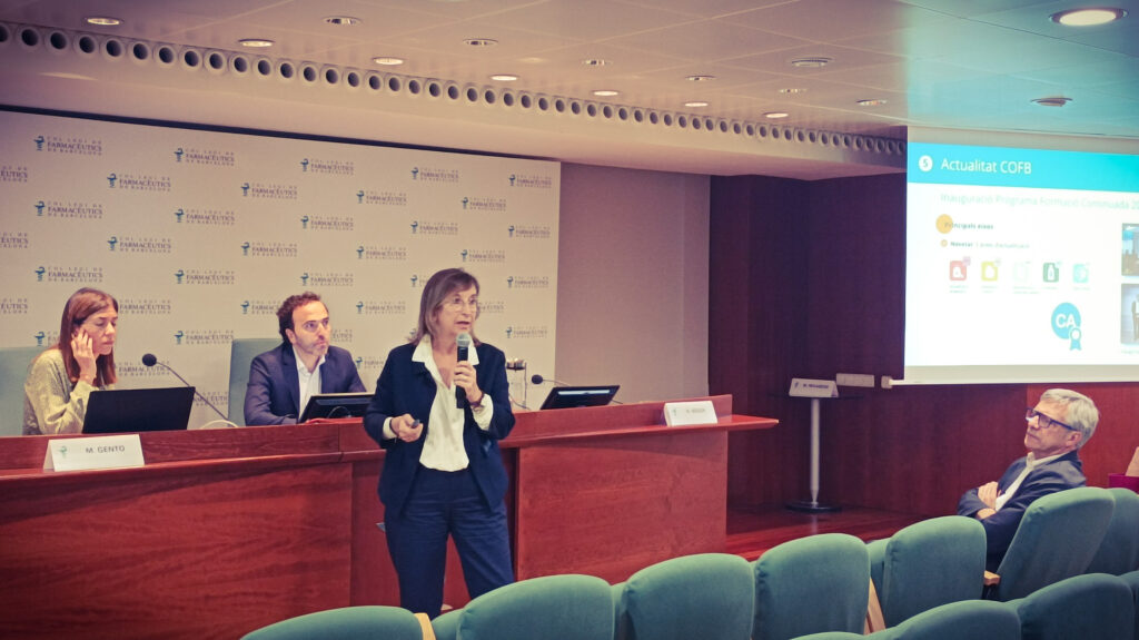 Núria Bosch, vicepresidenta del COFB, va analitzar l'actualitat del COFB.