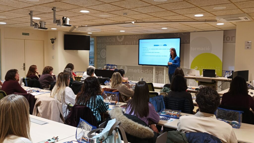 Cristina Lucas Fernández, en un moment de la formació.