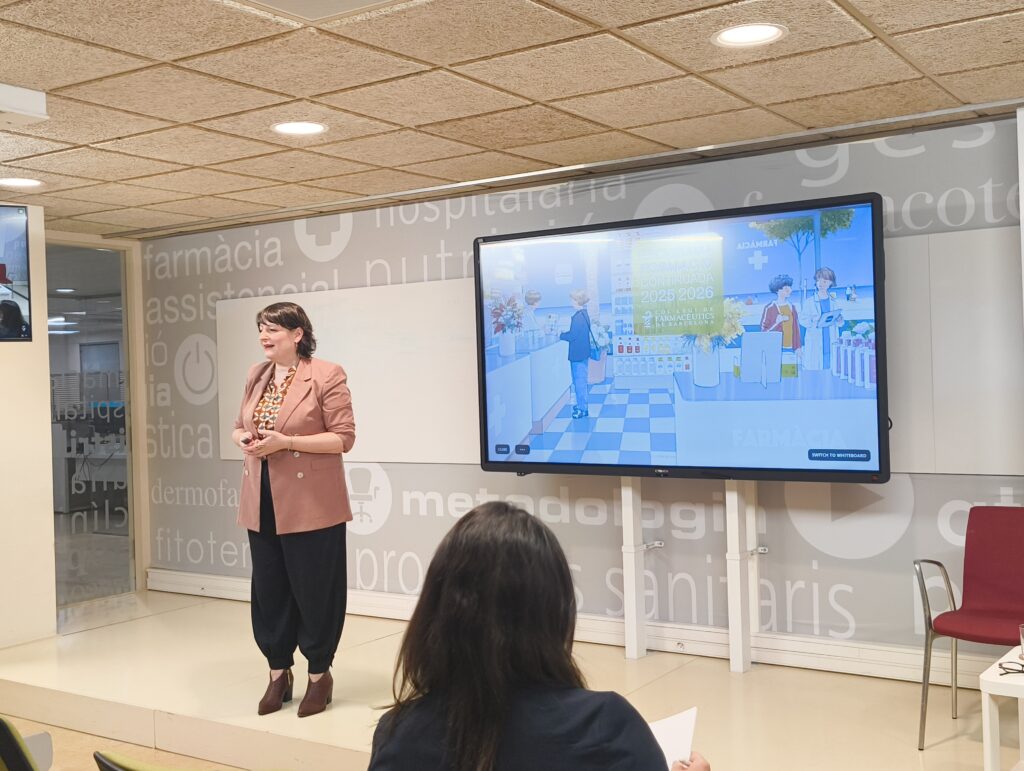 Begoña Gómez en un moment de la seva exposició. 