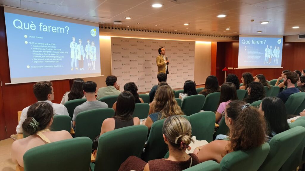 El president del COFB en un moment de la seva presentació.